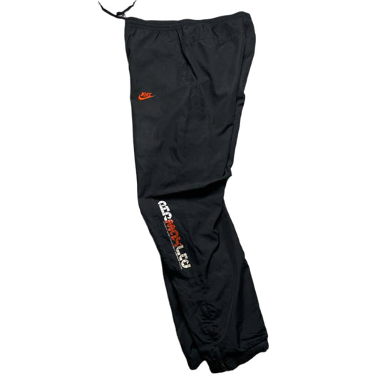 Nike Air Max LTD Black Orange and White Shell Baggy Trackpant Bottoms (S)