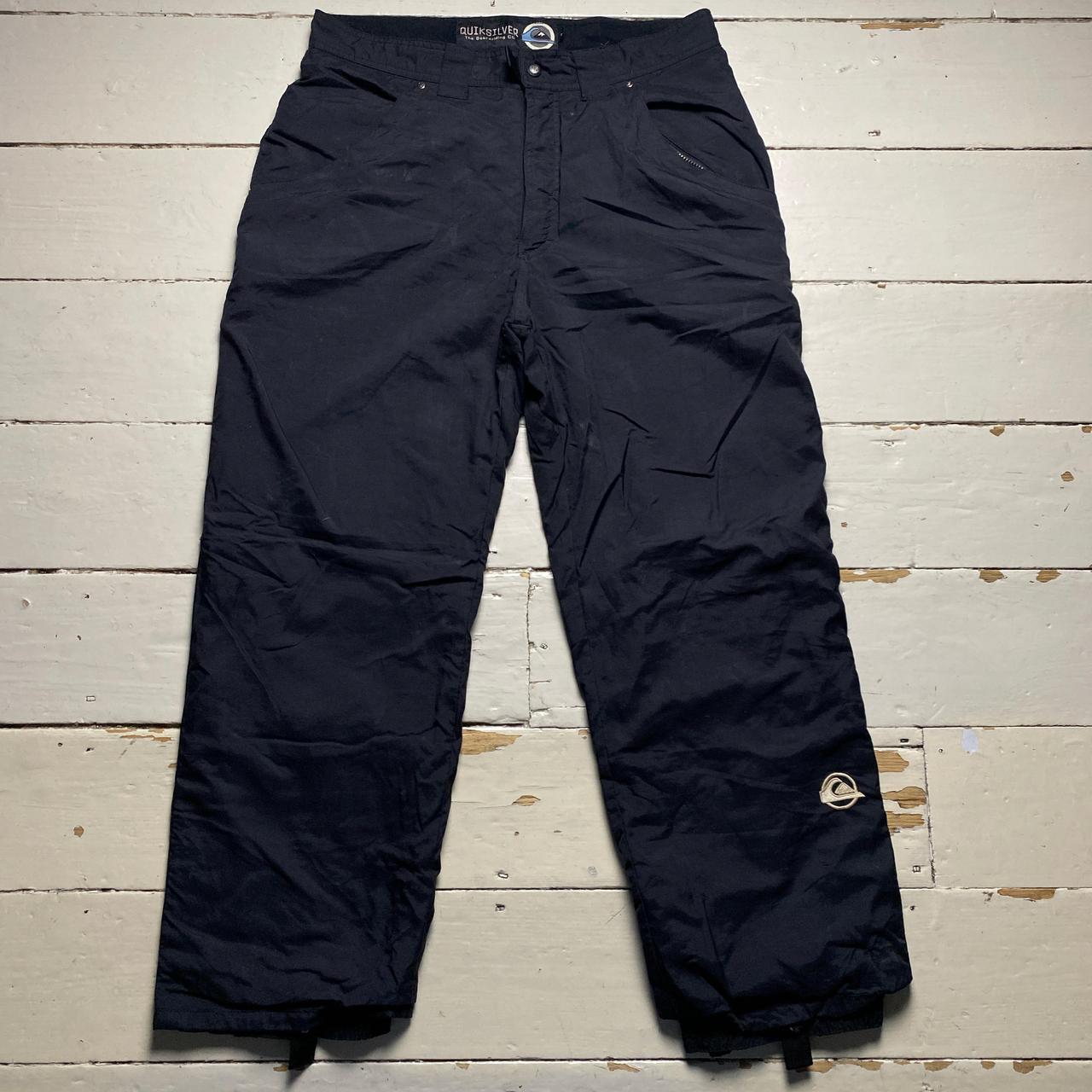 Quiksilver Black and White Cargo Combat Ski Salopette Trousers