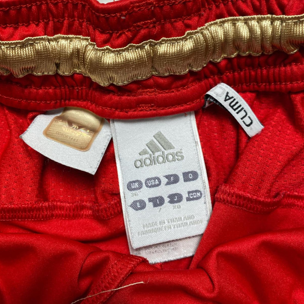 Liverpool Vintage Adidas Climacool Red and White Football Shorts (L)