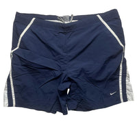 Nike Athletic Vintage Navy and White Shell Shorts (XL)