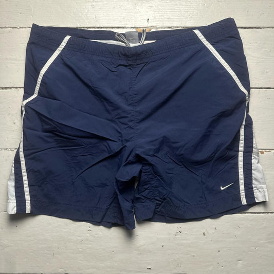 Nike Athletic Vintage Navy and White Shell Shorts