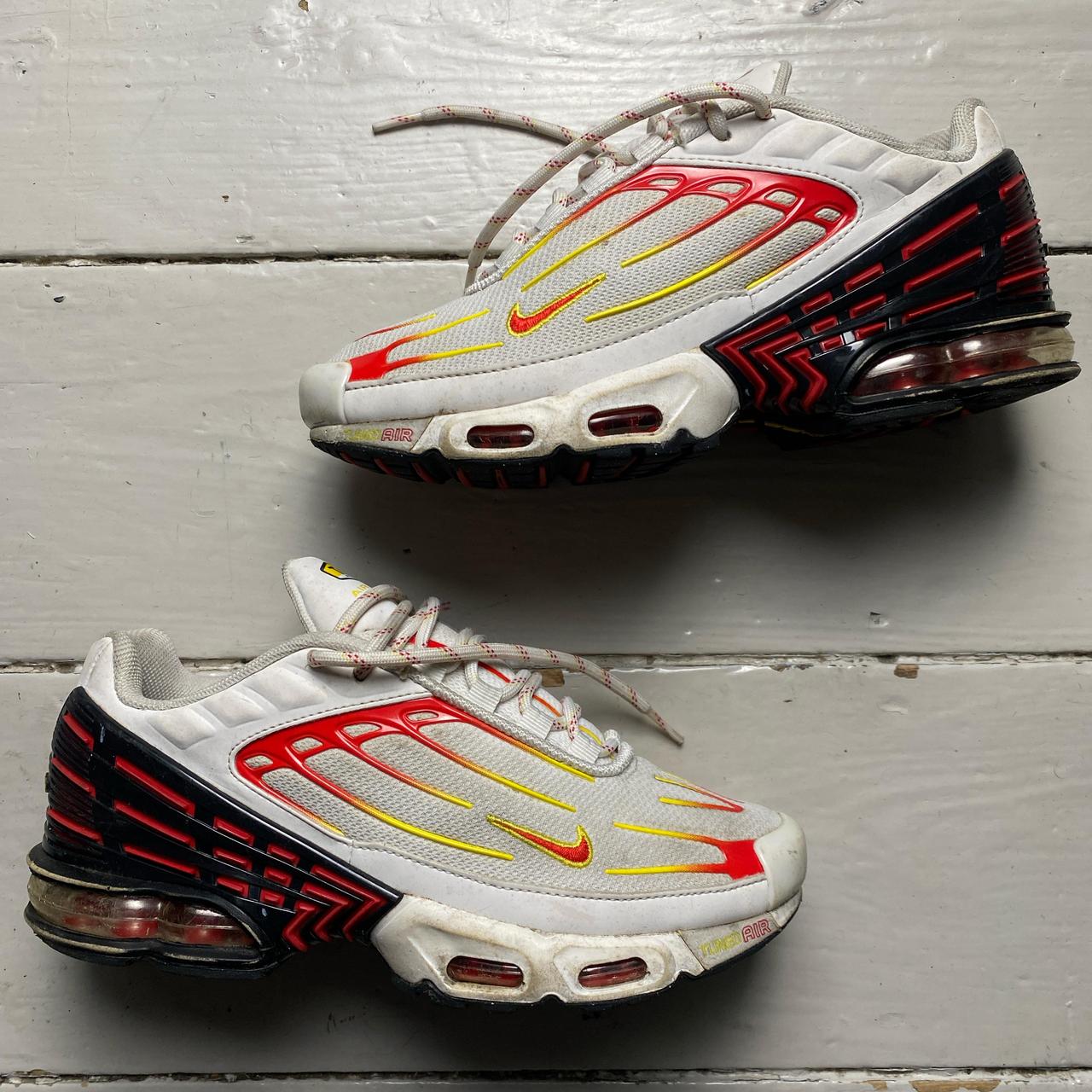 Nike Air Max Plus TN III 3 White Red and Yellow Flames