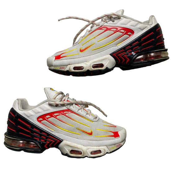 Nike Air Max Plus TN III 3 White Red and Yellow Flames (UK 5.5)