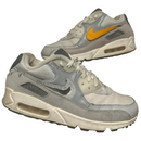 Nike Air Max 90 Basement Grey and Orange Velcro Swoosh (UK 7.5)