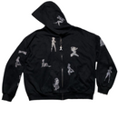 Unrealistic Ideals Named Collective Black and Diamanté Rhinestone Women Full Tracksuit (2XL)