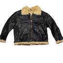 Vintage Brown Sherpa Sherling Big Heavy Leather Jacket (3XL)