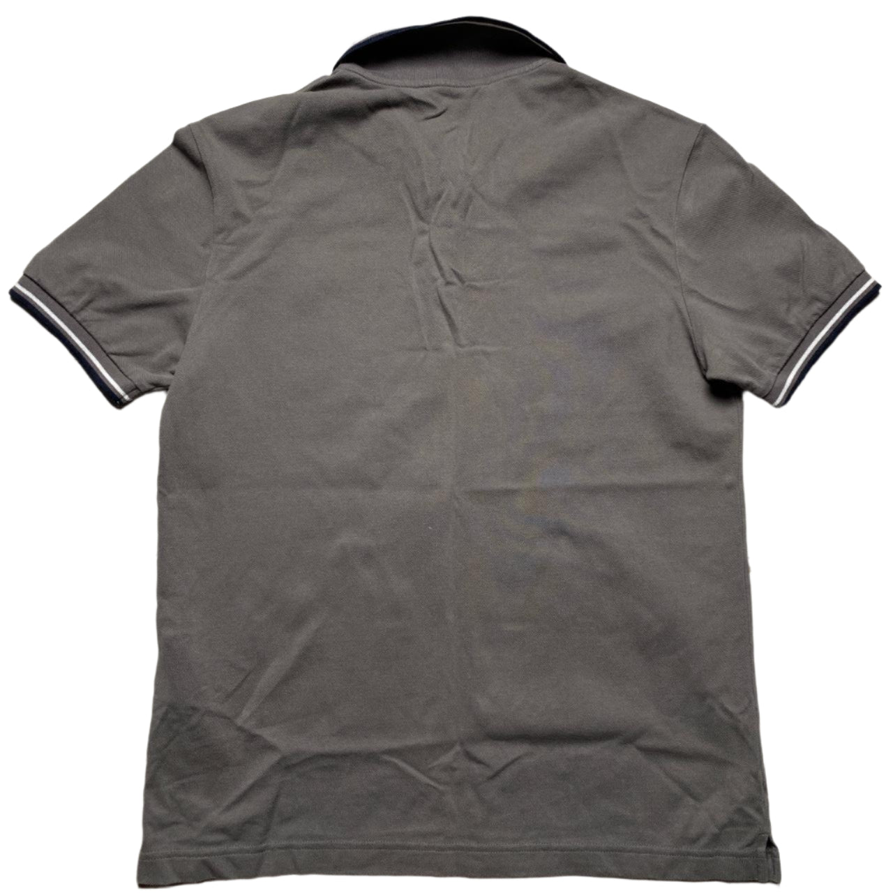 Prada Grey and Red Strip Polo Shirt (M)