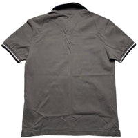 Prada Grey and Red Strip Polo Shirt (M)