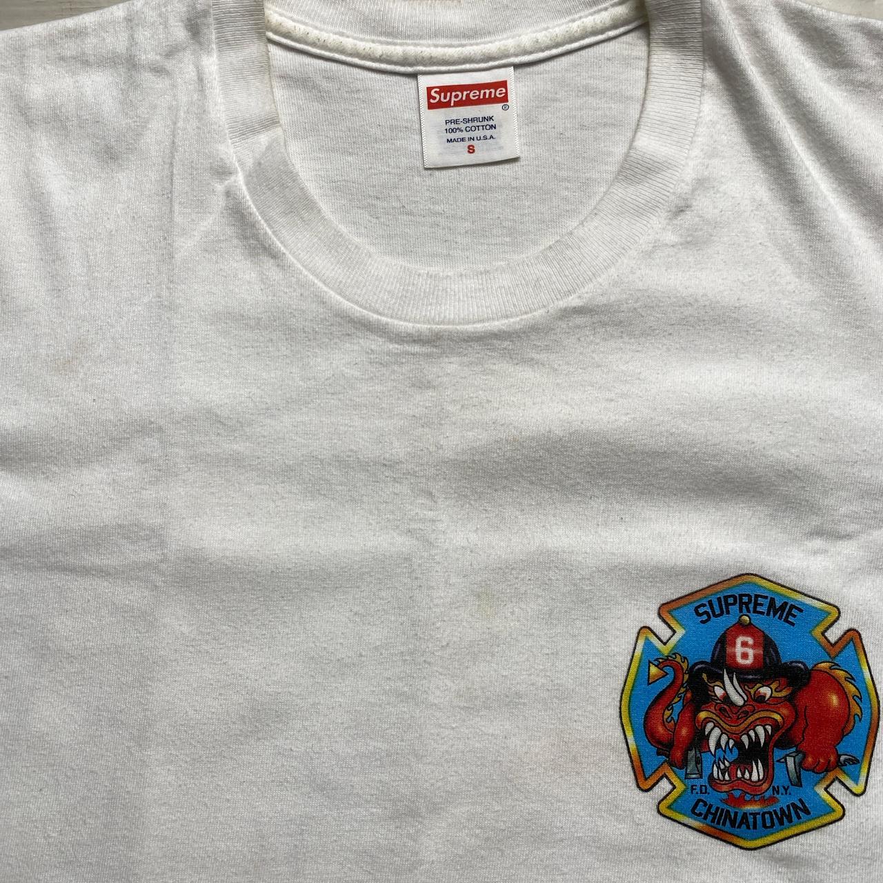 Supreme Fire Depatment Chinatown T Shirt White