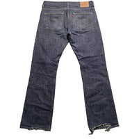 Levis Vintage 507 04 Grey Blue Blend Baggy Distressed Jeans (36W)