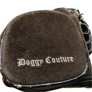 Juicy Couture Brown Suede and Silver Crown Doggy Couture Dog or Cat Holder Travel Bag