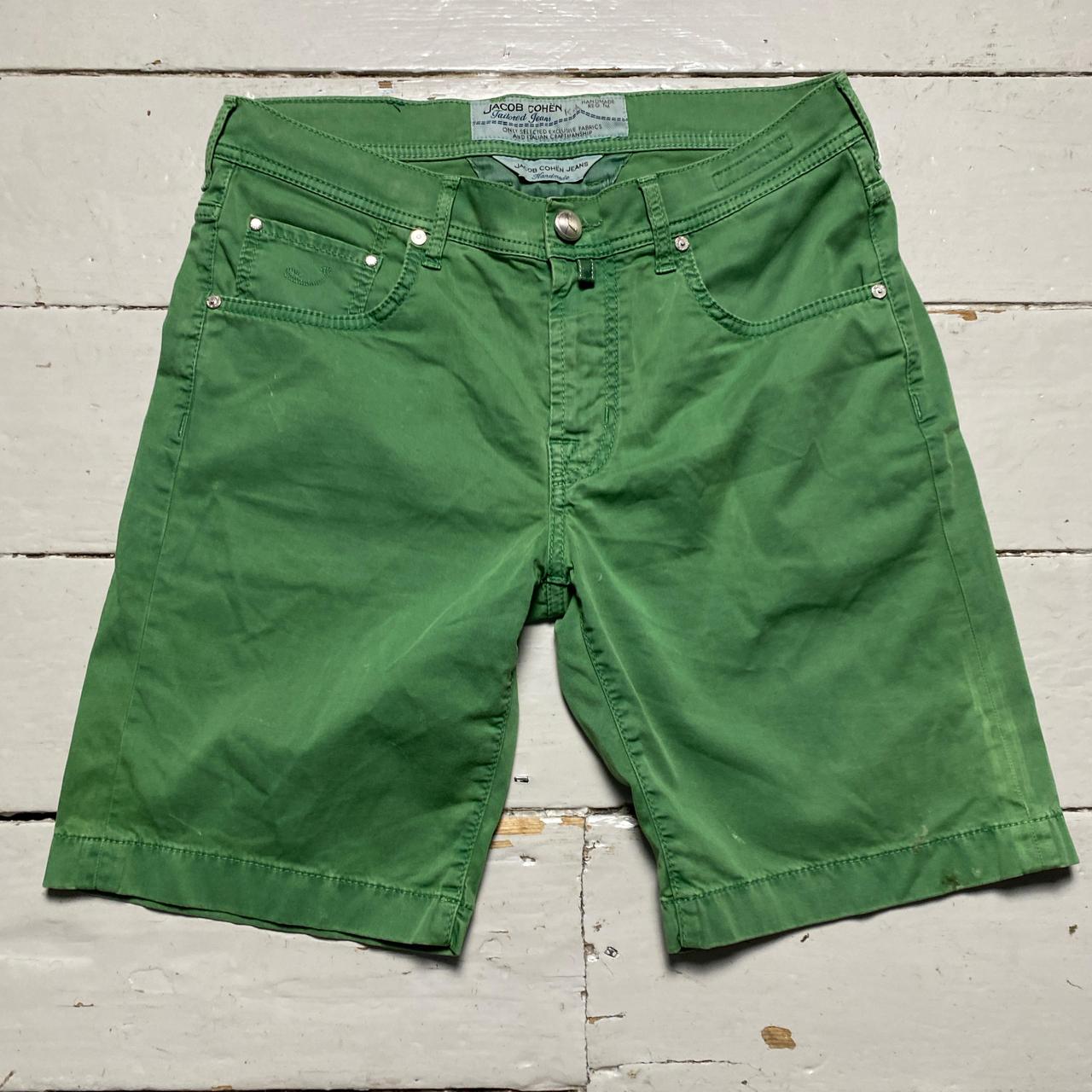 Jacob Cohen Green and Blue Jeans Shorts