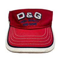 Dolce & Gabbana Vintage Red and White Visor Cap