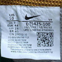 Nike Air Force 1 Cream White and Green ((UK 9)
