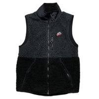 Nike Black and Grey Sherpa Fleece Gilet (S)