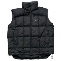 Nike Vintage y2k Black and White Puffer Gilet (L)