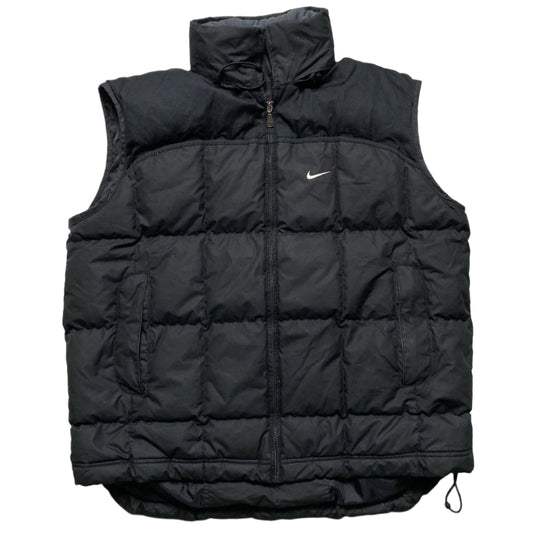 Nike Vintage y2k Black and White Puffer Gilet (L)