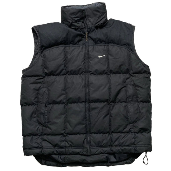 Nike Vintage y2k Black and White Puffer Gilet (L)