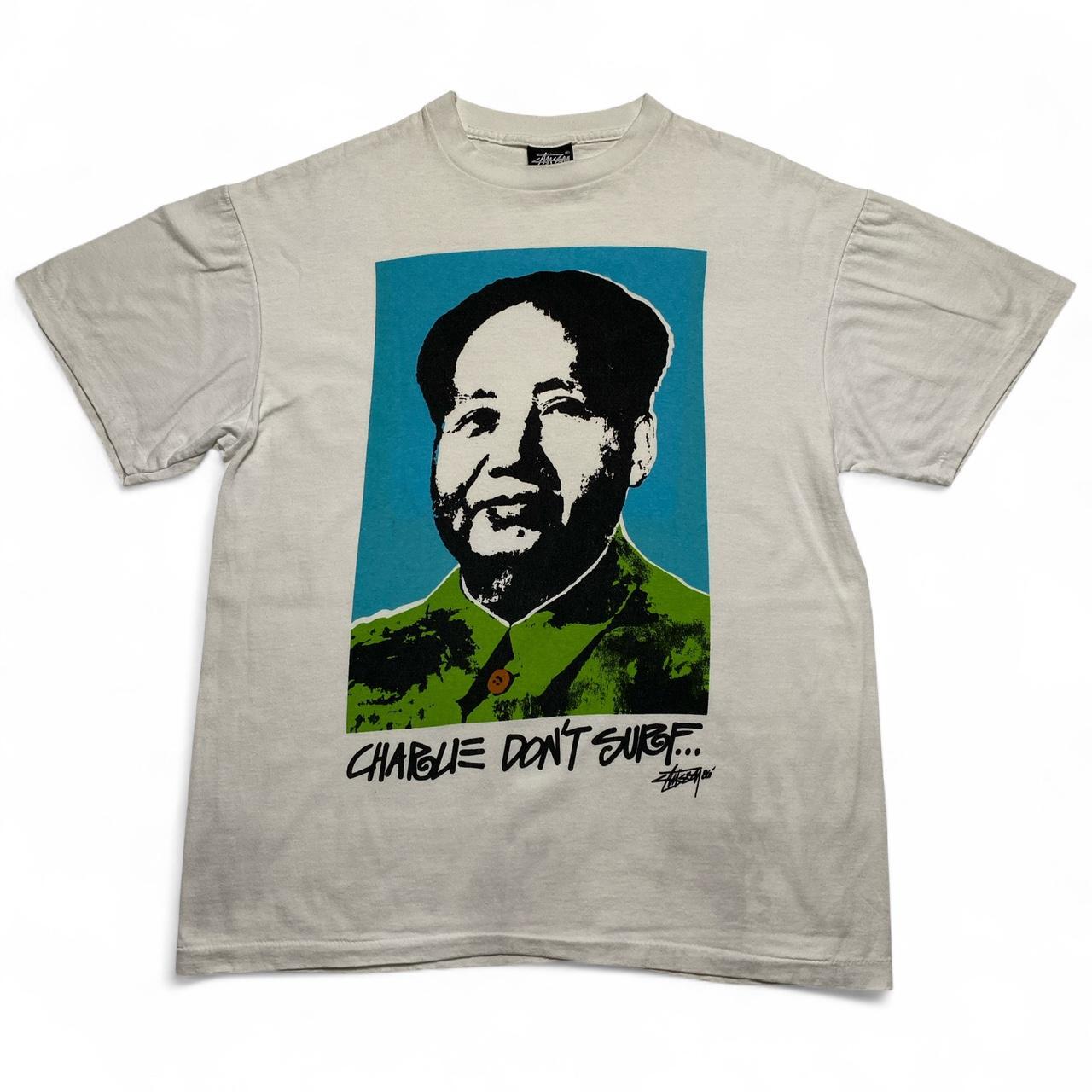 Stussy Charlie Dont Surf Vintage 90’s Single Stitch T Shirt White