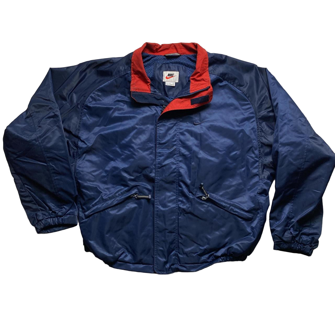 Nike Vintage 90’s Navy and Red Bomber Jacket (L)