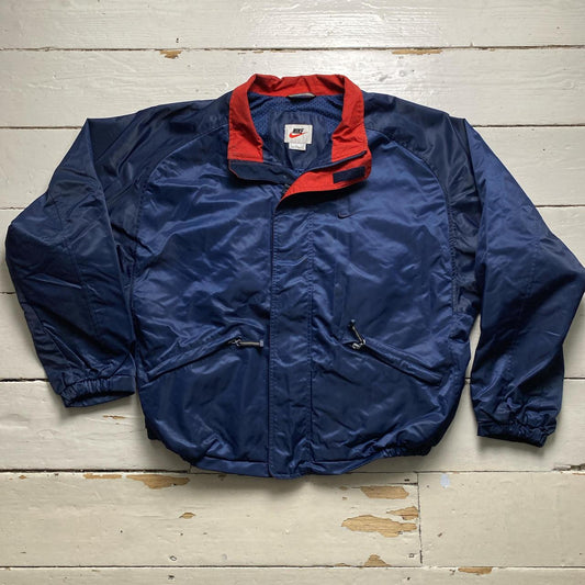 Nike Vintage 90’s Navy and Red Bomber Jacket