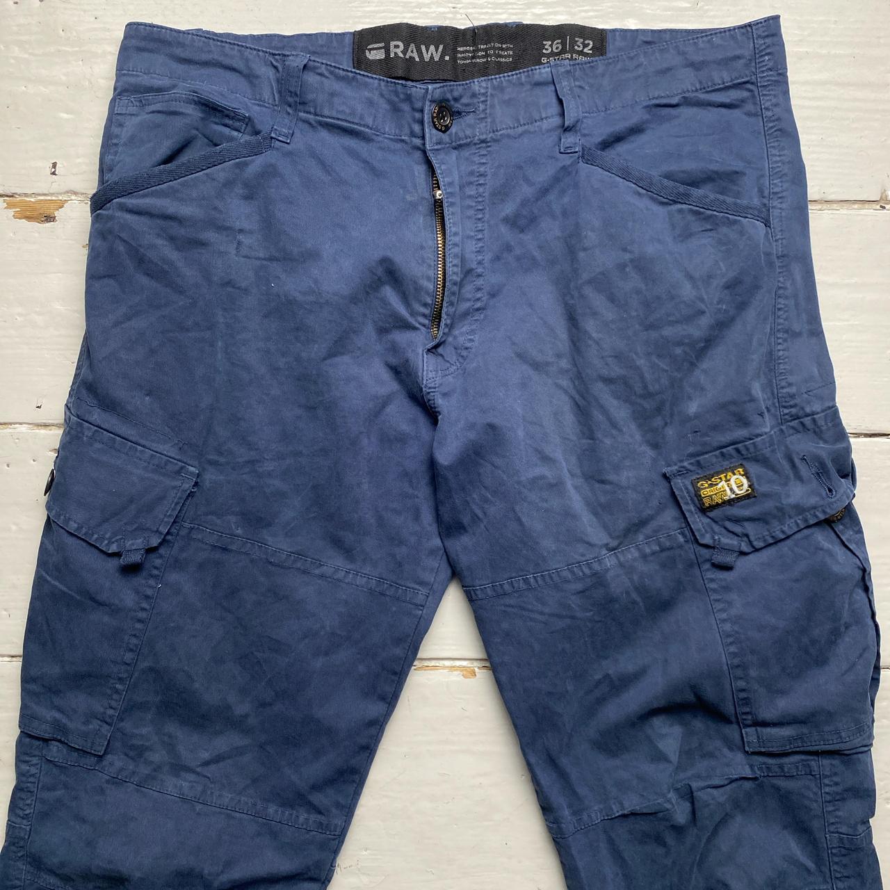 G Star Vintage Navy Cargo Combat Trousers