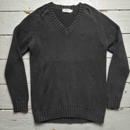 Yves Saint Laurent YSL Grey Cable Knit Jumper