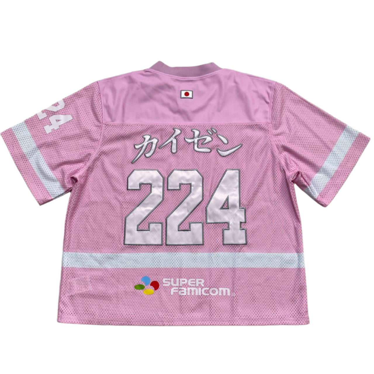 Kaizen Pink and White Womens Oversized NFL Football Jersey (L)