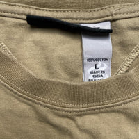 Rocawear Long Sleeve Tan Spray Paint T Shirt (L)