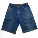 Sir Benni Miles Y2K 90’s Baggy Embroidered Navy and Yellow Jorts Jean Shorts (36W)