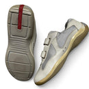 Prada Americas Cup White and Red Strap Up Trainers (UK 10)