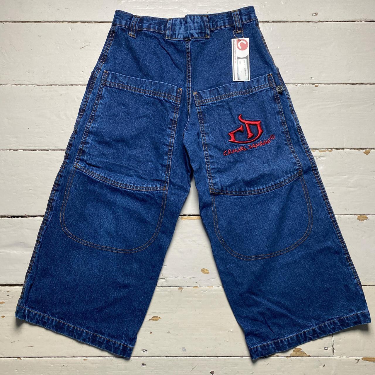 Criminal Damage Baggy Vintage y2k Jorts Jean Shorts