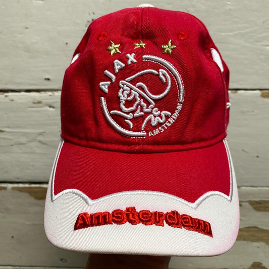 Ajax Red and White Football Cap