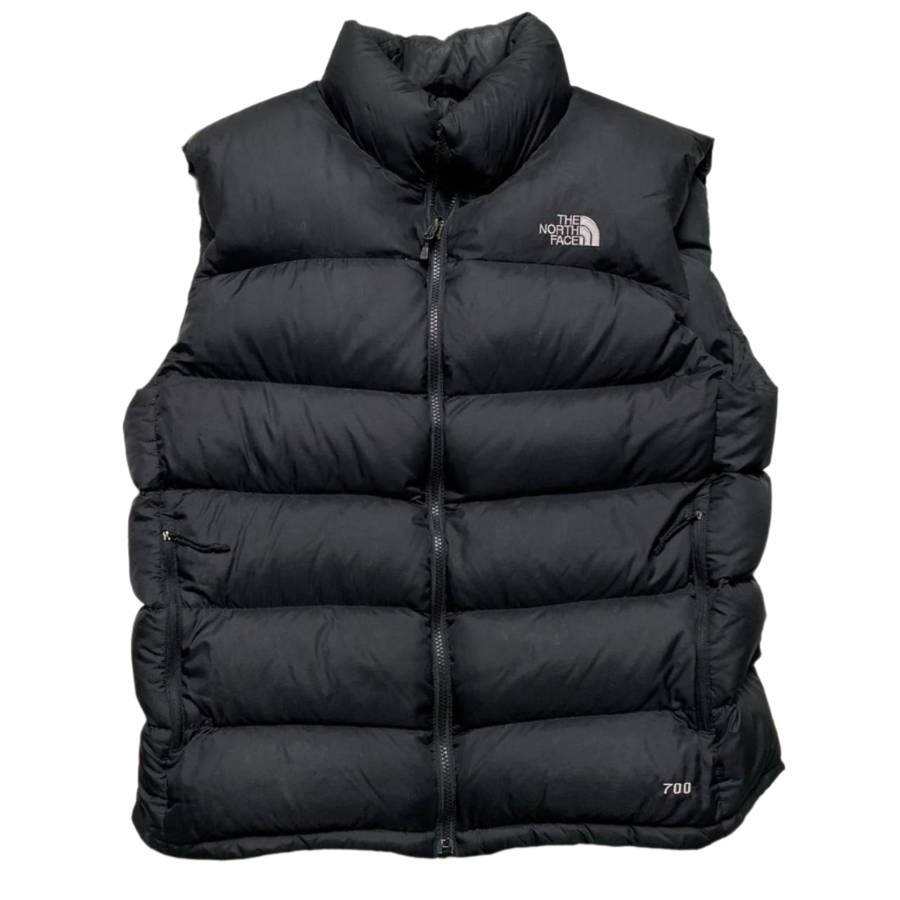 The North Face Nuptse 700 Fill Black and White Gilet (L)