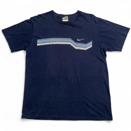 Nike Swoosh Navy Baby Blue Vintage y2k T Shirt (M)