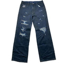 Minus Two Baggy Distressed Navy Jeans (36W)
