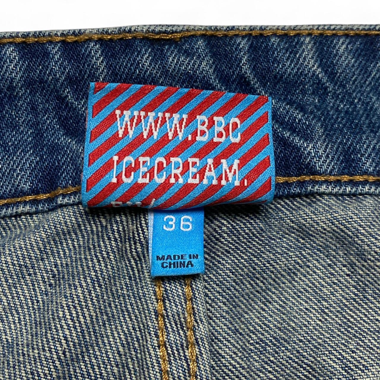 Ice Cream Billionaire Boys Club Running Dog Blue and Yellow Jeans (36W)