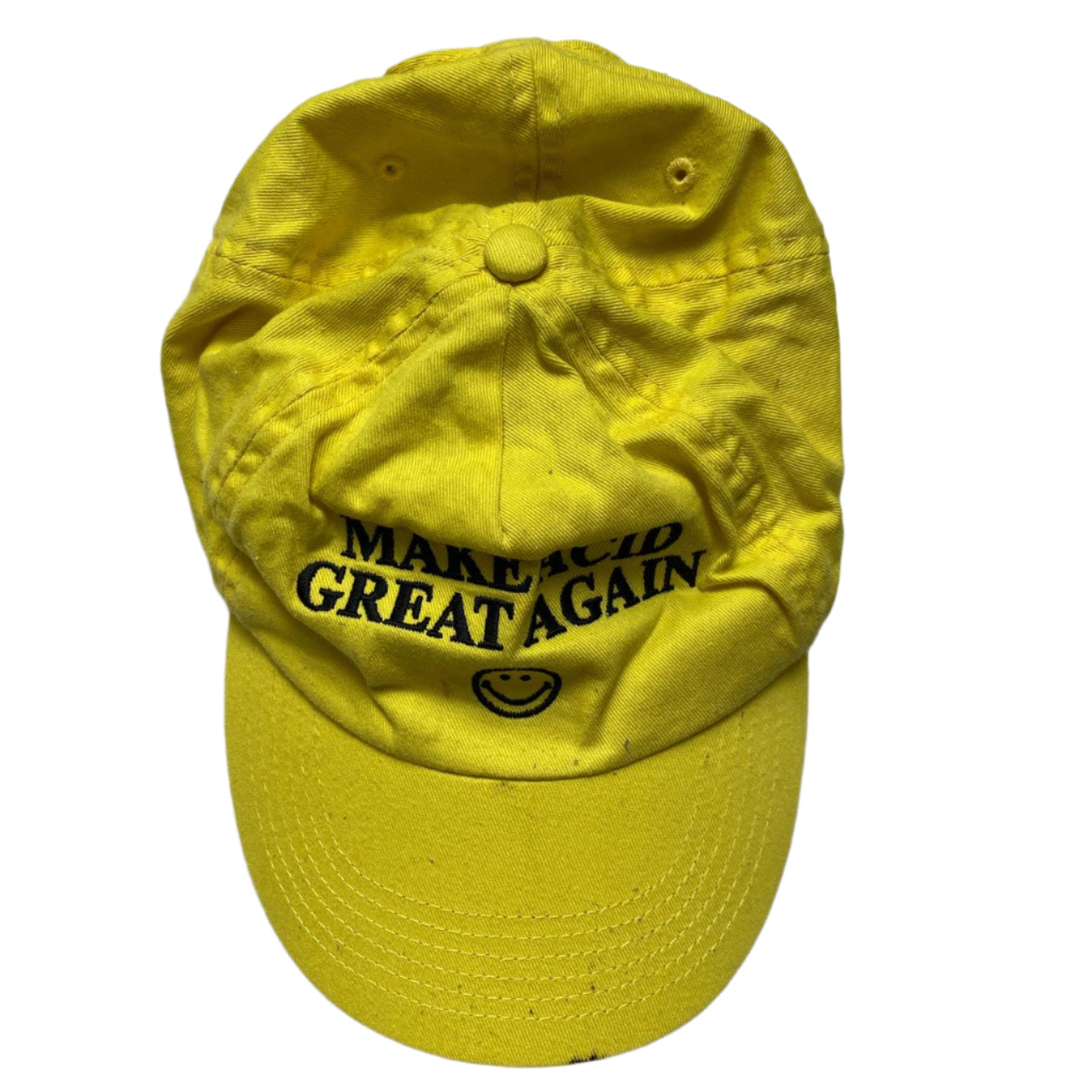 Make Acid Great Again Smiley Yellow and Black Cap
