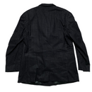 Versace Classic V2 Full Double Breasted Pin Stripe Black and Grey Suit (L)