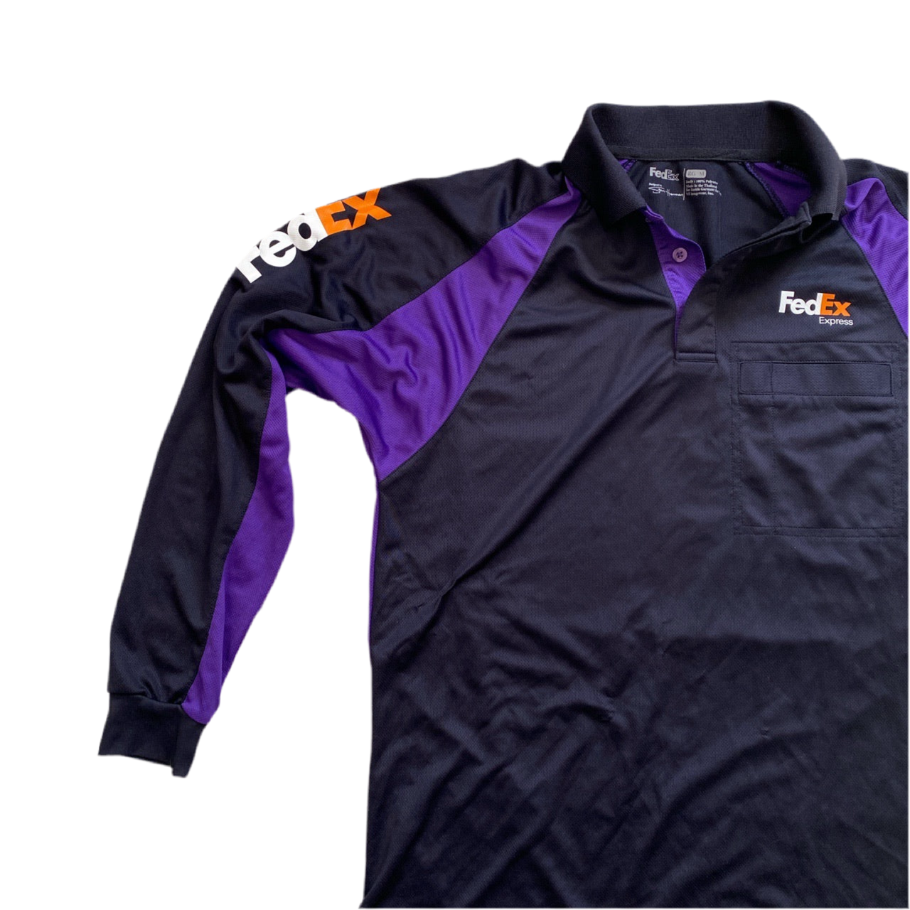 Fedex Long Sleeve Polo Shirt (M)