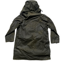 Barbour Waxed Border Khaki Green Tartan Parka Hooded Jacket (L)