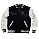 Places and Faces Black and White Varsity Bomber Jacket (M)