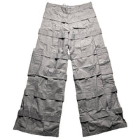 Criminal Damage Bondage Baggy Cargo Grey Combat Trousers (30W)