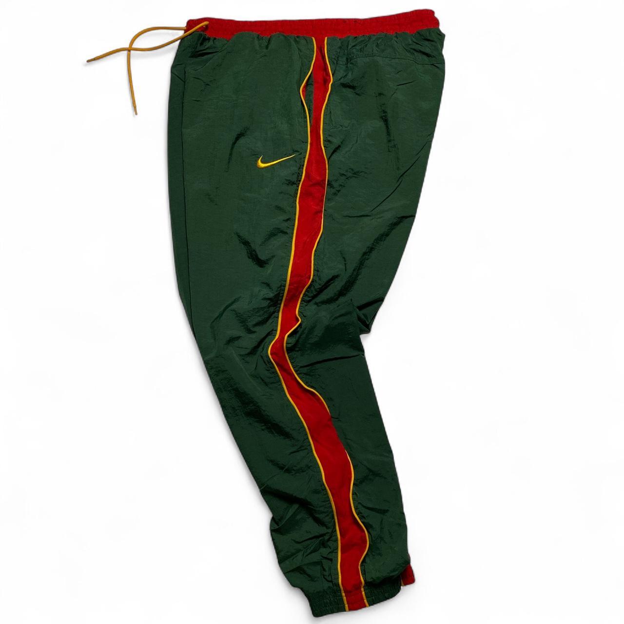 Nike Green Red and Yellow Shell Trackpant Baggy Bottoms