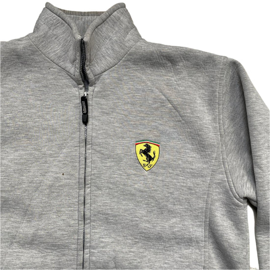 Ferrari Grey and Black Embroidered Zip Jumper Jacket (XL)