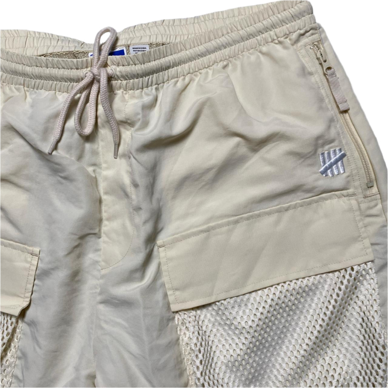 Undefeated Cream Mesh Pocket Shorts (2XL)