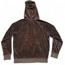Juicy Couture Womens Velour Brown Jewel Zip Hoodie (M)