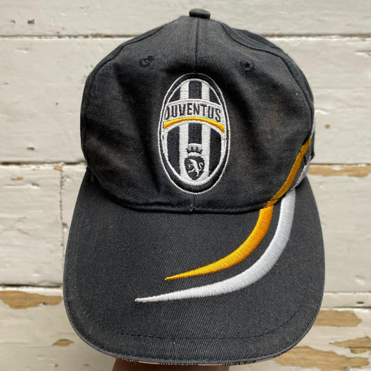 Juventus Black Yellow and White Cap