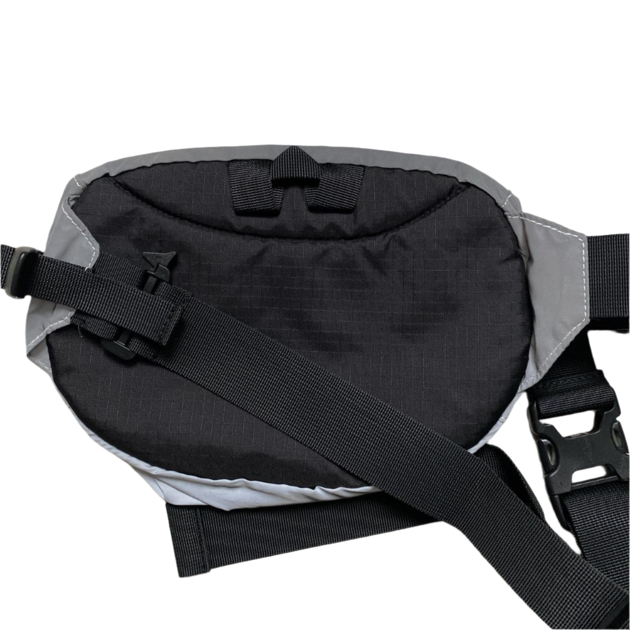 Places and Faces Reflective Silver and Black Pouch Bum Fannypack Bag