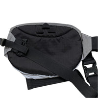 Places and Faces Reflective Silver and Black Pouch Bum Fannypack Bag